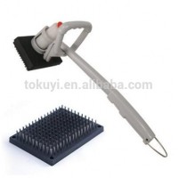 Long handle BBQ Steam grill cleaning brush with Scraper for Gas and Charcoal Grill